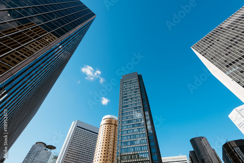 Skyscrapers of Osaka Central Business District.