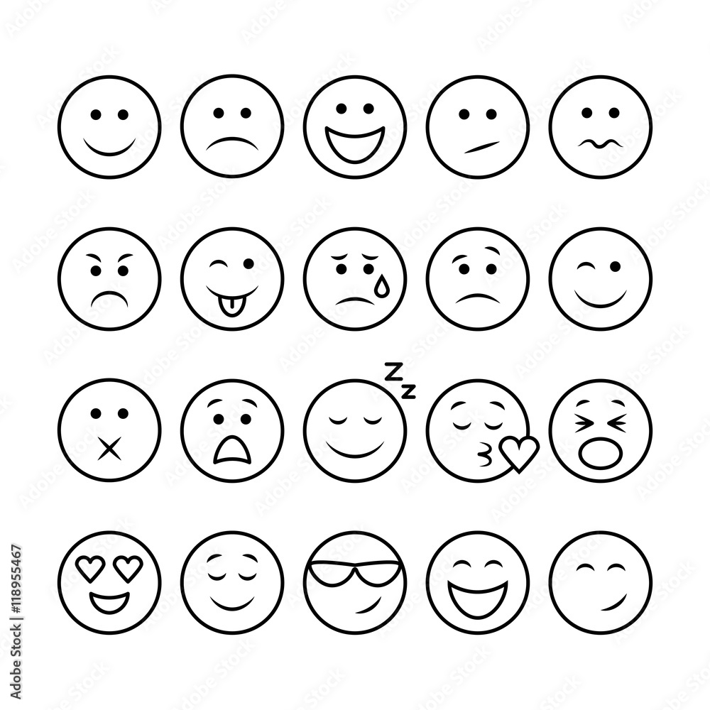 Line emoticons set Line emoticons set