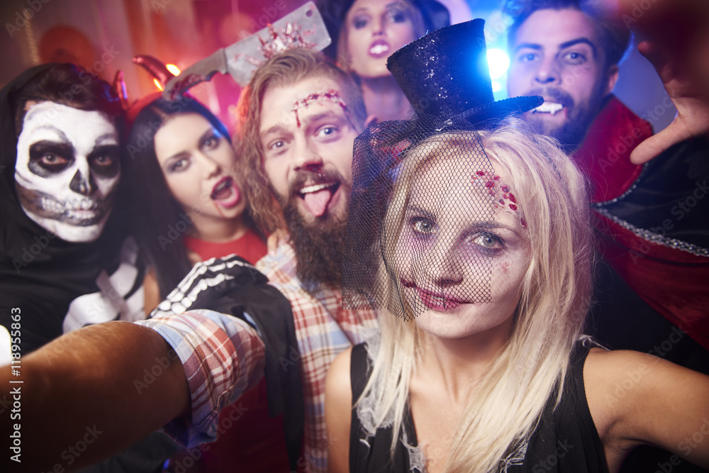 Selfie taken at the halloween party. Selfie taken at the halloween party.