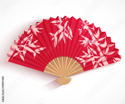 Decorative folding fan.