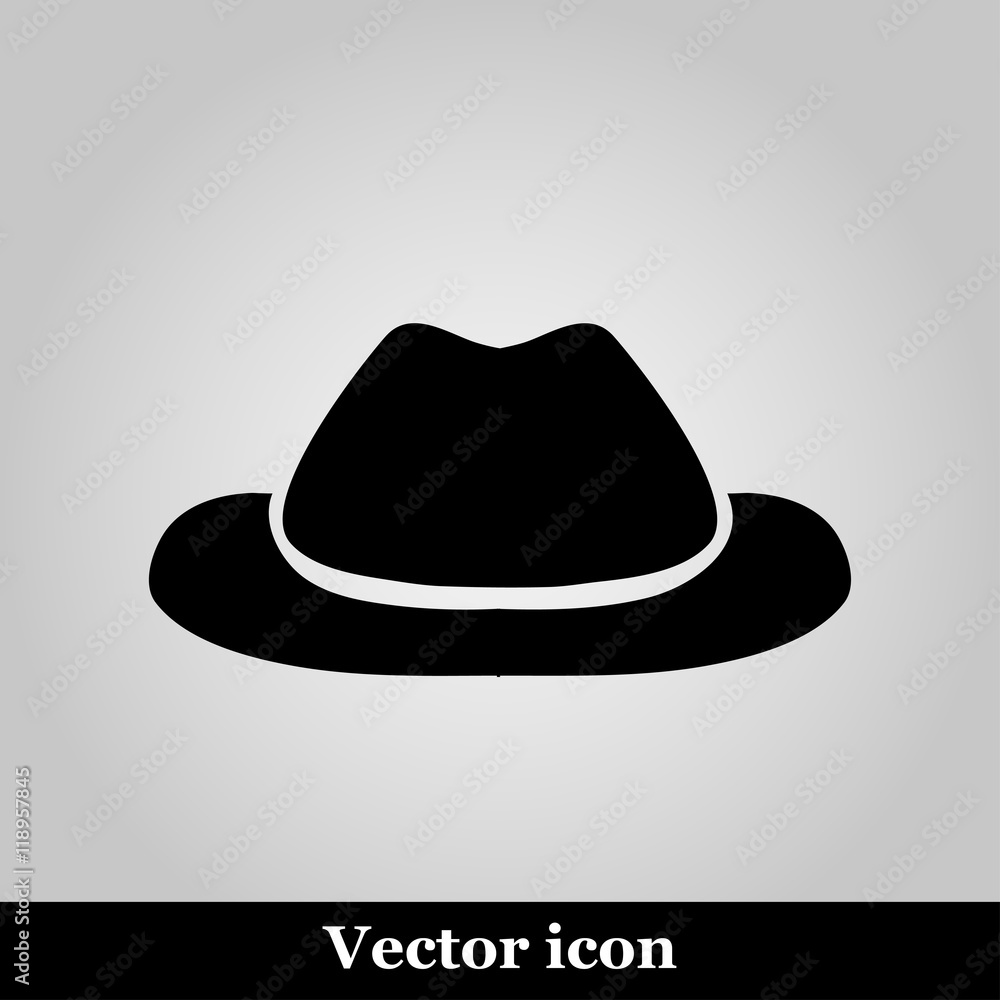 Hat icon, vector iluustration isolated on background