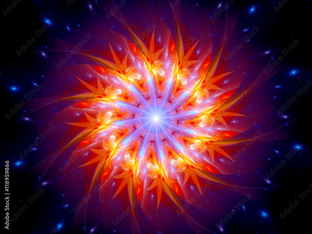 Colorful glowing space mandala Colorful glowing space mandala