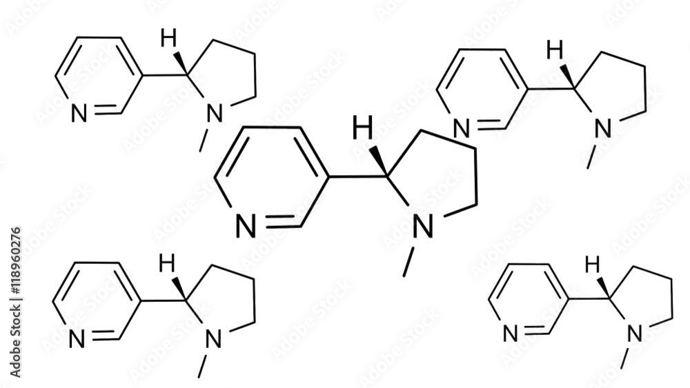 Structural formula of Nicotine. Animation. Structural formula of Nicotine. Animation.