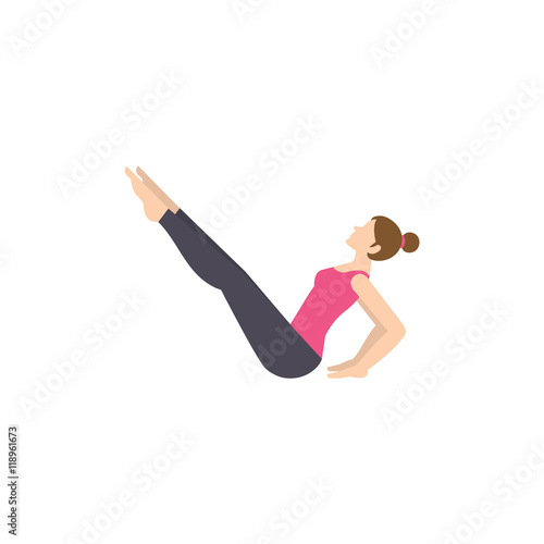 women yoga pose vector illustration.