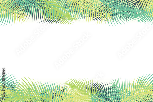 Time of summer vacation. Vector illustration of summer vacation seamless background with palm trees.