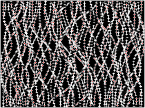 The abstract background in the form of threads of stars on black