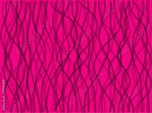The abstract background in the form of threads of circles on red