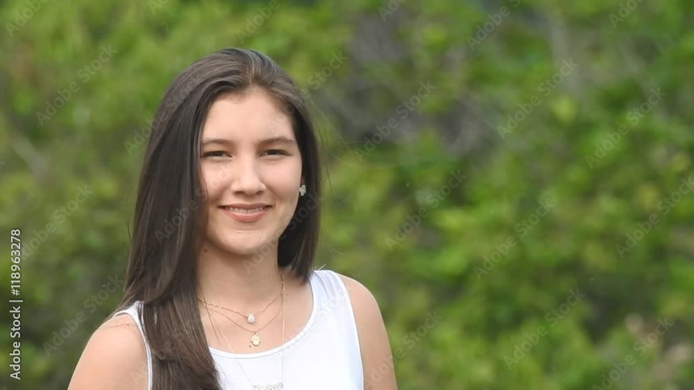 Happy Young Hispanic Teen Girl Happy Young Hispanic Teen Girl