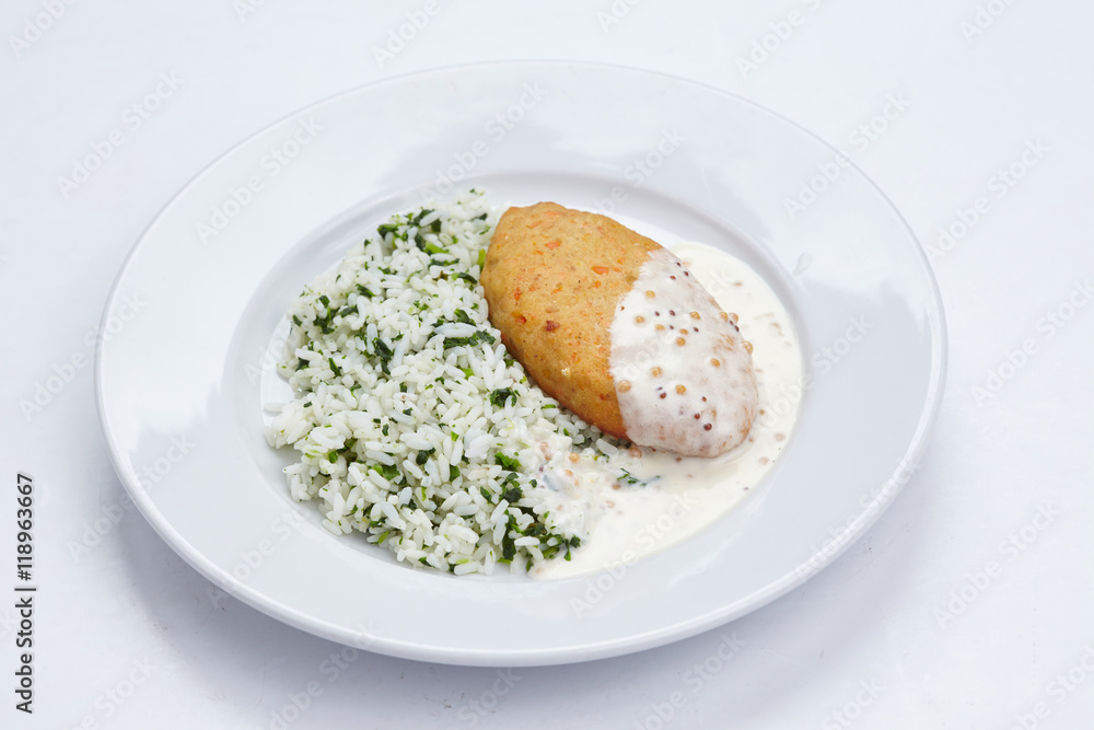 cutlet with rice cutlet with rice