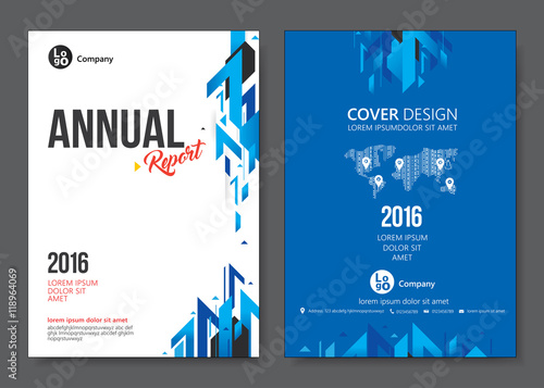 Cover design templates layout with blue tone. Vector annual report templates flat design in A4 size. Flyer / Leaflet cover design template, Abstract flat background. Vector illustration