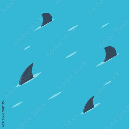Pattern of shark fins