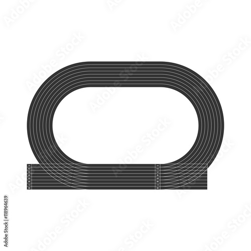 Top view of running track