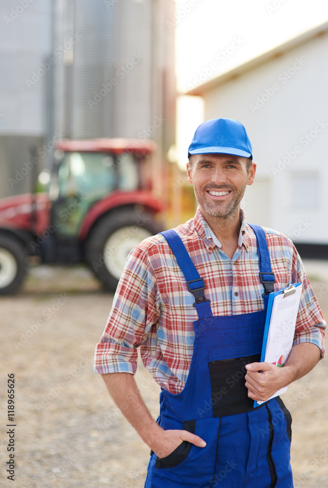 Fototapeta premium Farmer and his agricultural business