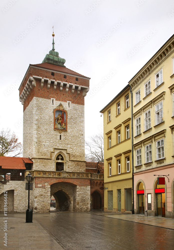 Fototapeta premium Gate of St. Florian in Krakow. Poland