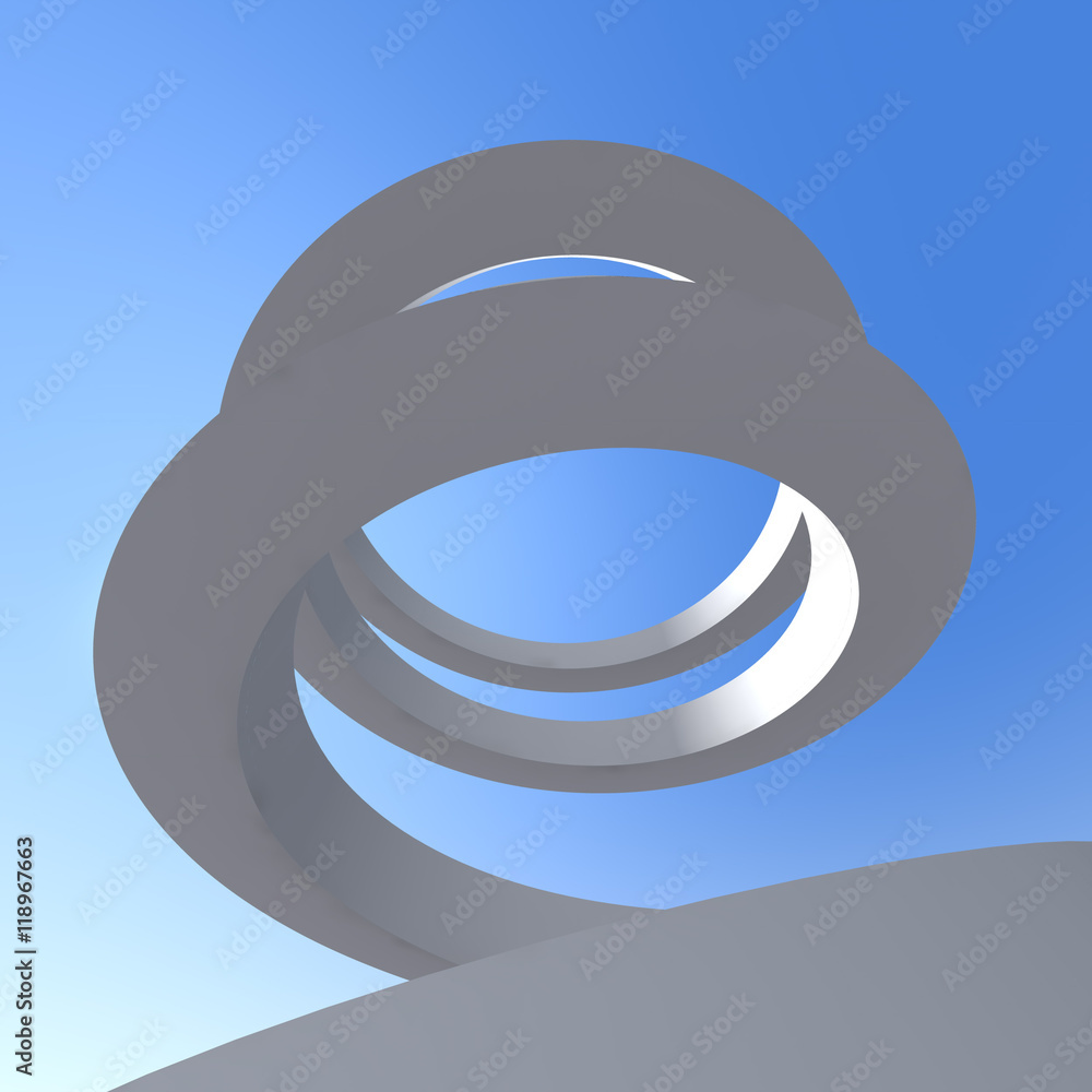 Geometric Ramp spiral geometric ramp Stock Illustration | Adobe Stock