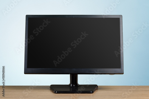 Monitor on table