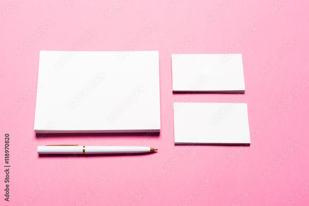 Mock up on pink background Mock up on pink background