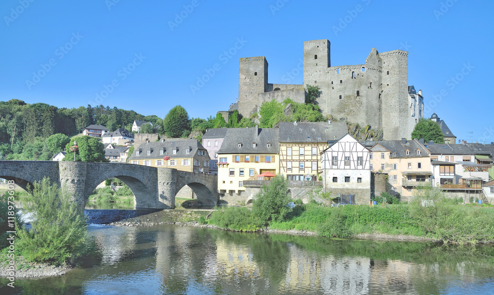 der mittelalterliche Ort Runkel an der Lahn im Westerwald,Hessen,Deutschland der mittelalterliche Ort Runkel an der Lahn im Westerwald,Hessen,Deutschland