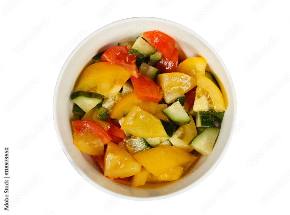 Bowl with salad isolated on white background Bowl with salad isolated on white background