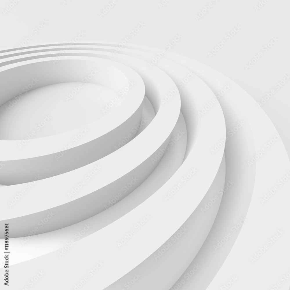 Obraz premium White Circular Design
