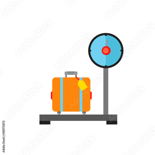 Luggage on Scales Vector Icon