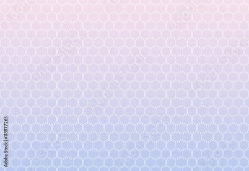 Geometric patterns. Rose Quartz and Serenity gradient colors geometric abstract background. Seamless geometric pattern honeycomb shapes with white line.