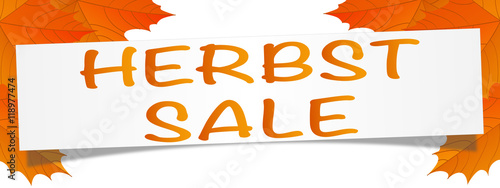 Herbst Sale Aktion Schild