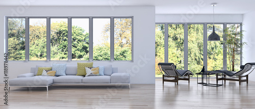 Modern Living room 3d render