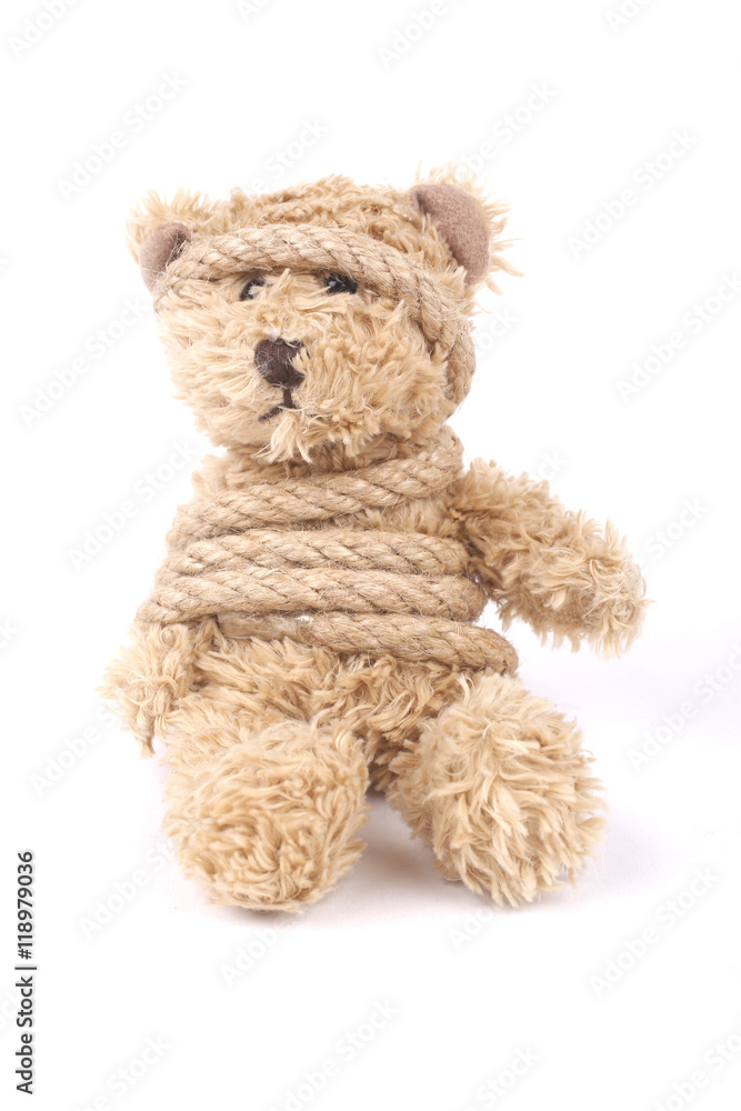 Obraz premium Tied teddy bear