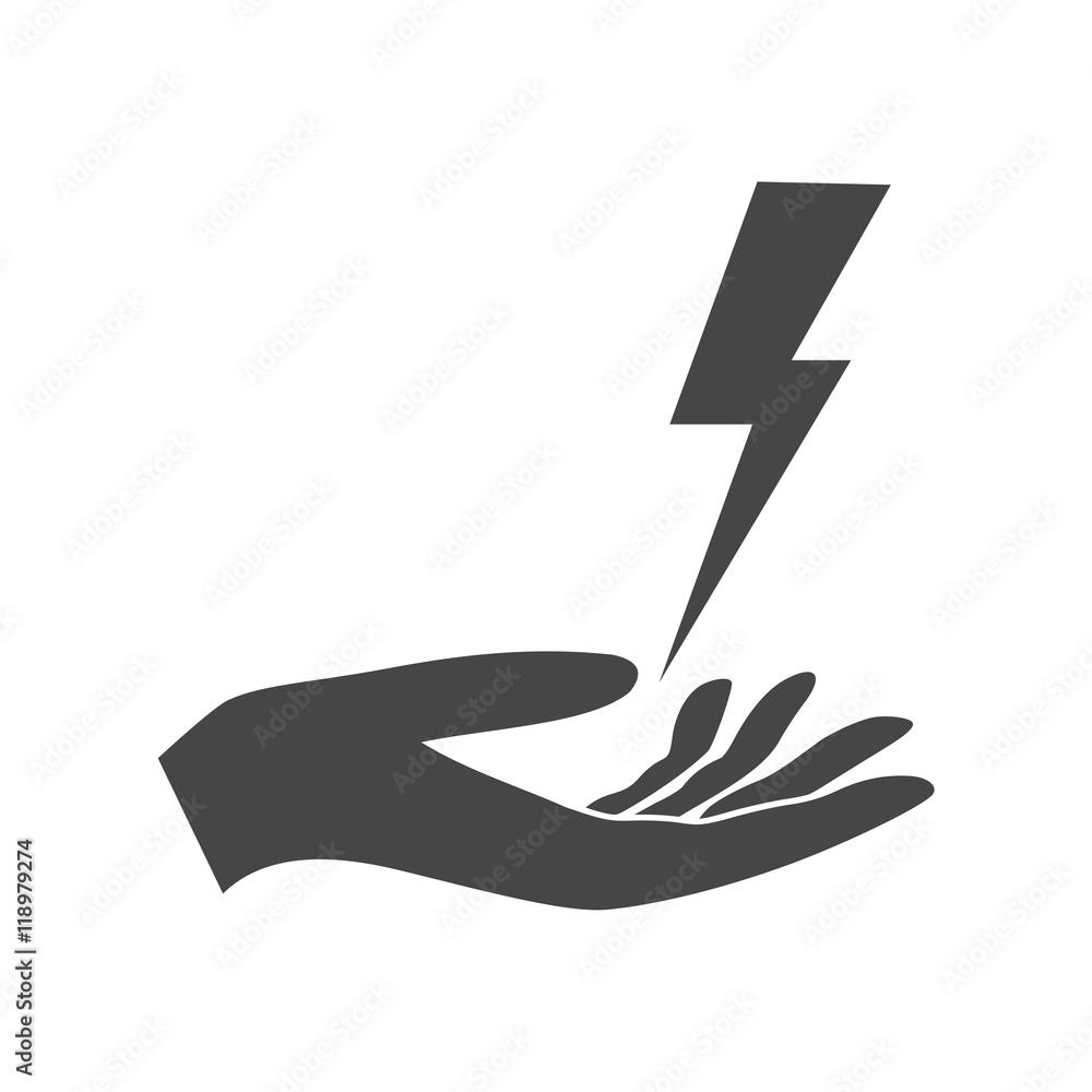 Hand giving a lightning Hand giving a lightning