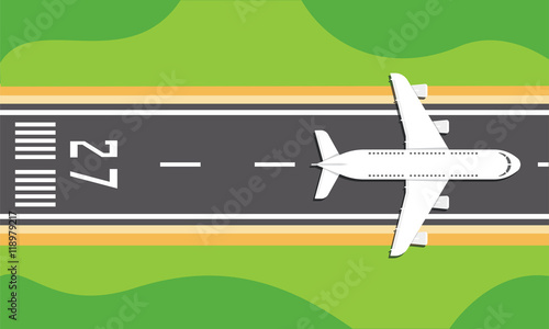 Airplane on a runway
