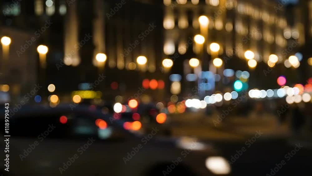 Abstract lights of traffic in the night. Blurred, not in focus, intentionally. Abstract lights of traffic in the night. Blurred, not in focus, intentionally.
