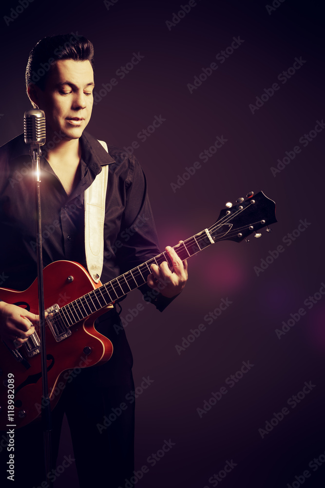 Obraz premium guitar retro