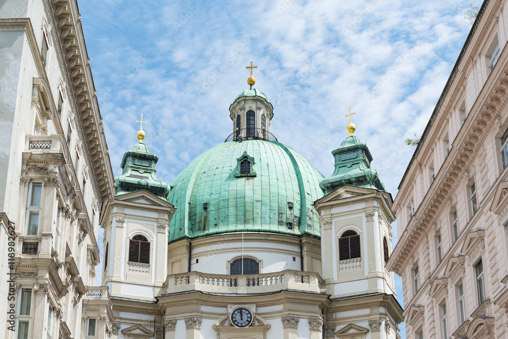The Peterskirche (St. Peter's Church) in Vienna, Austria