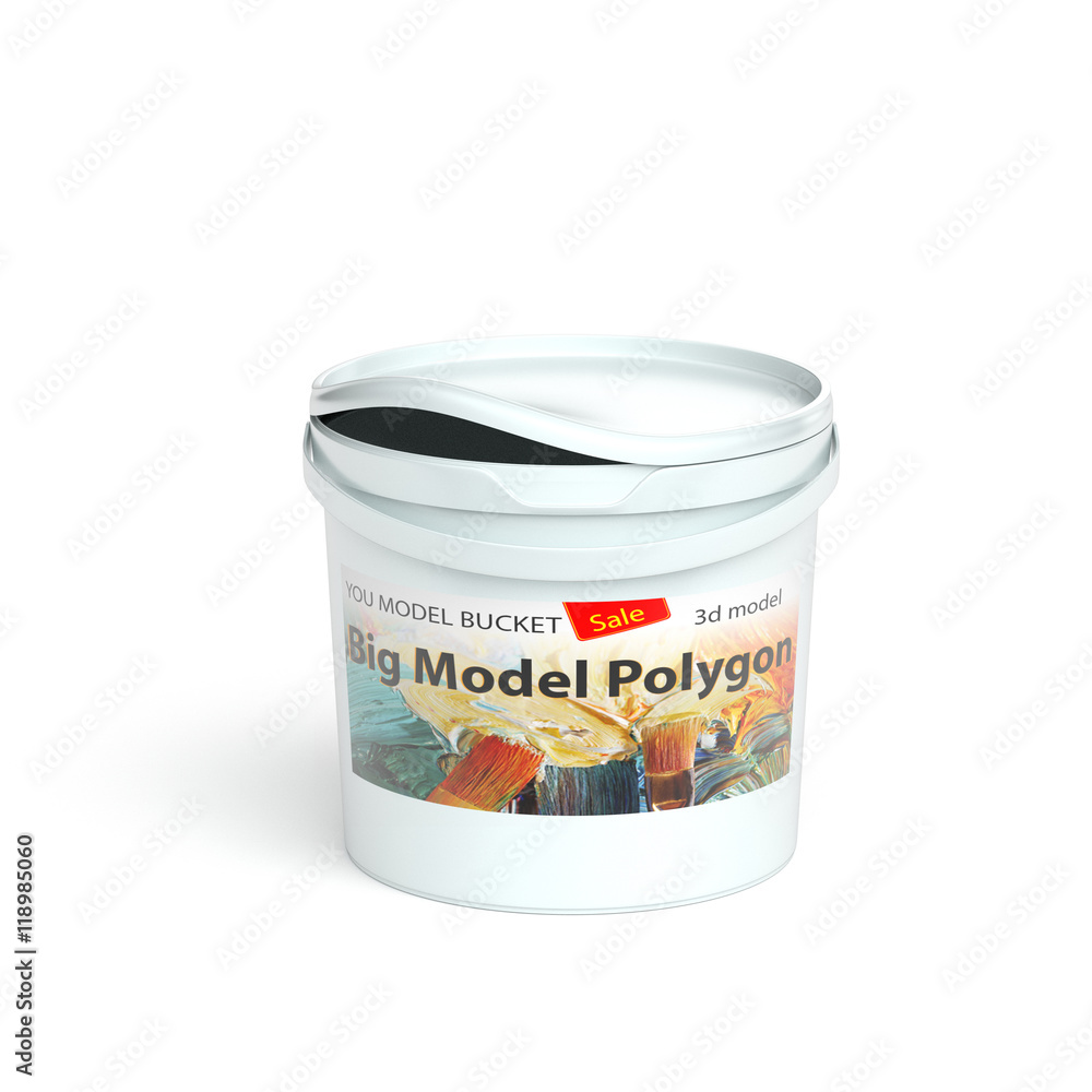 3d illustration industrial plastic bucket for liquids 3d illustration industrial plastic bucket for liquids