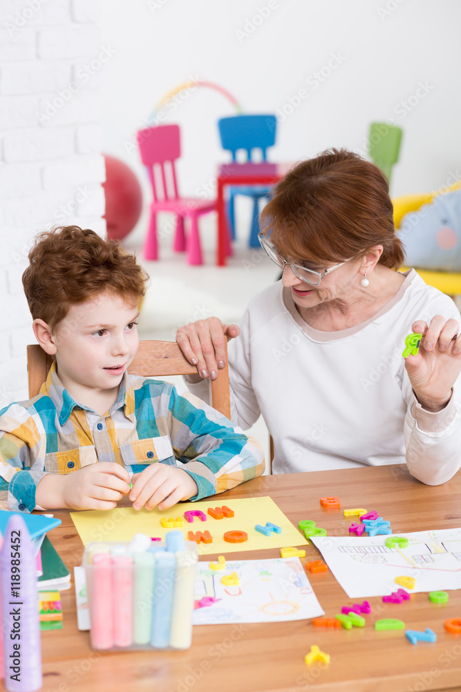 Fototapeta premium Total concentration during the lesson