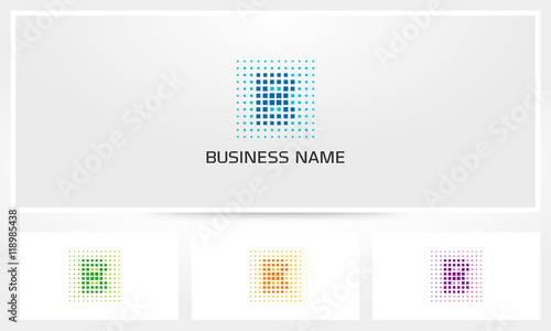 Letter B Pixel Dots Logo