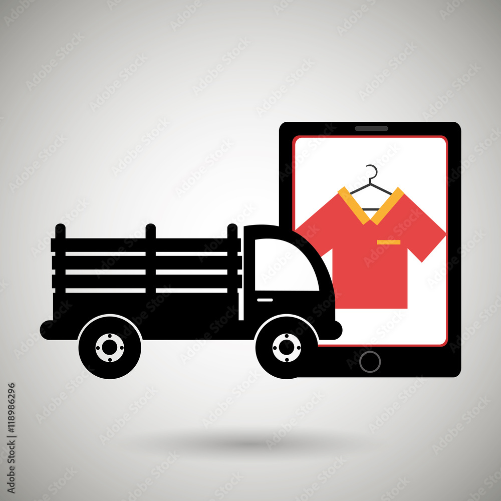 truck stake delivery vector illustration eps 10 truck stake delivery vector illustration eps 10