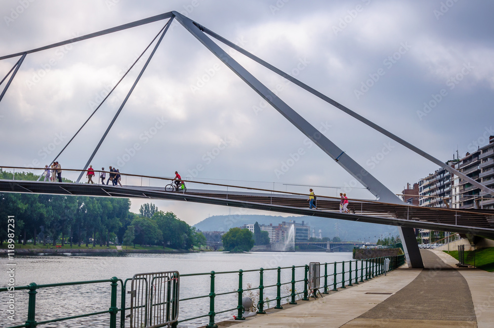 Obraz premium Quais de la Meuse à Liège