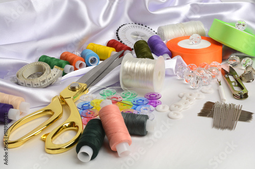 Tools and accessories for sewing © kobzev3179