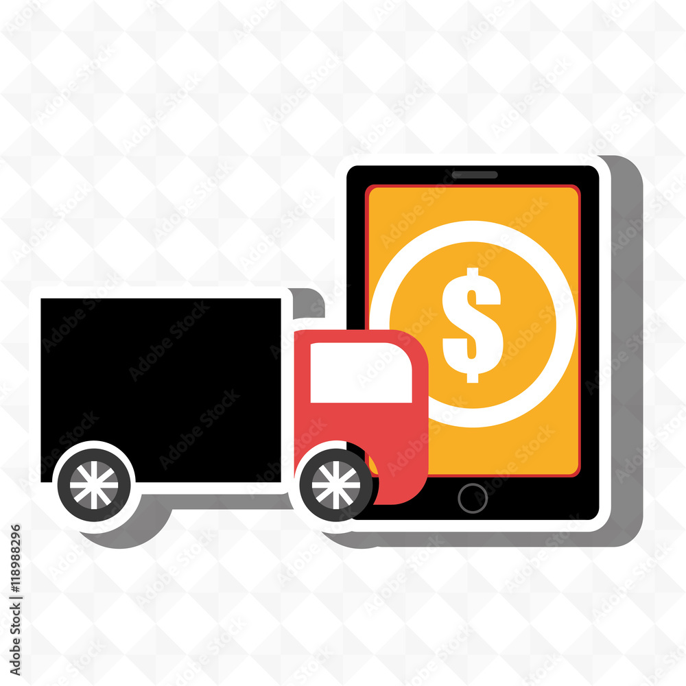 truck delivery shipping market vector illustration eps 10 truck delivery shipping market vector illustration eps 10