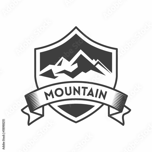 Vintage Outdoor camp and Mountain Logo Emblem