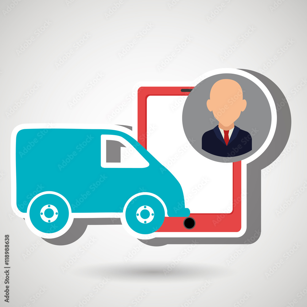 van shipping online store vector illustration eps 10 van shipping online store vector illustration eps 10
