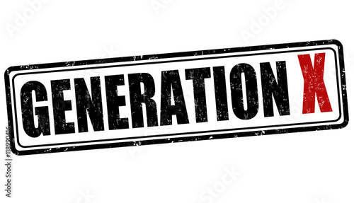 Generation X sign or stamp