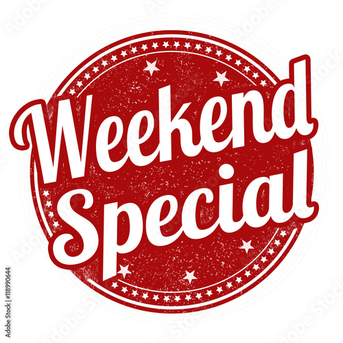 Weekend special sign or stamp