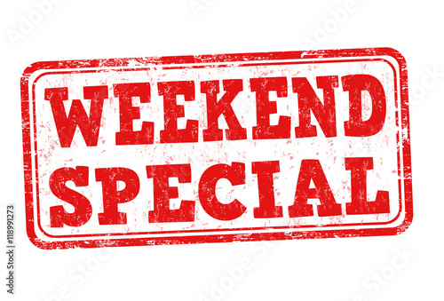 Weekend special sign or stamp