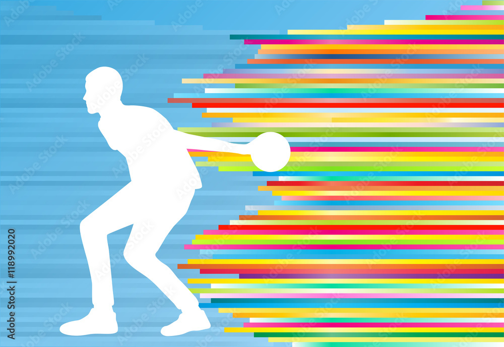 Bowler background bowling vector abstract illustration with colo Bowler background bowling vector abstract illustration with colo
