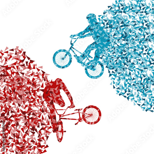 Cycling street rider boy vector background illustration made wit