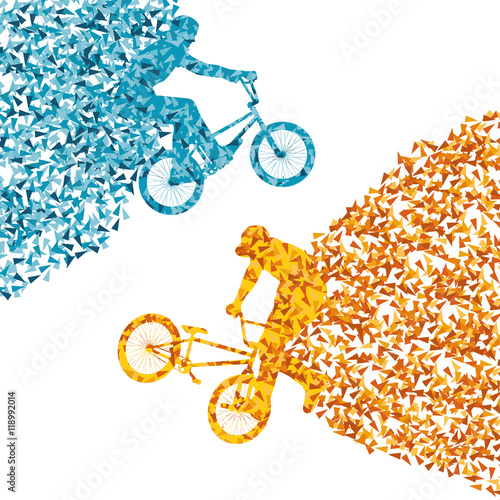 Cycling street rider boy vector background illustration made wit