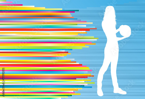 Bowler background bowling vector abstract illustration with colo